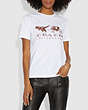 COACH®,REXY AND CARRIAGE T-SHIRT,cotton,White,Scale View