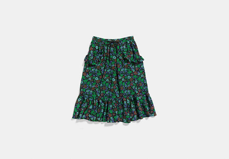 Daisy Print Ruffle Skirt