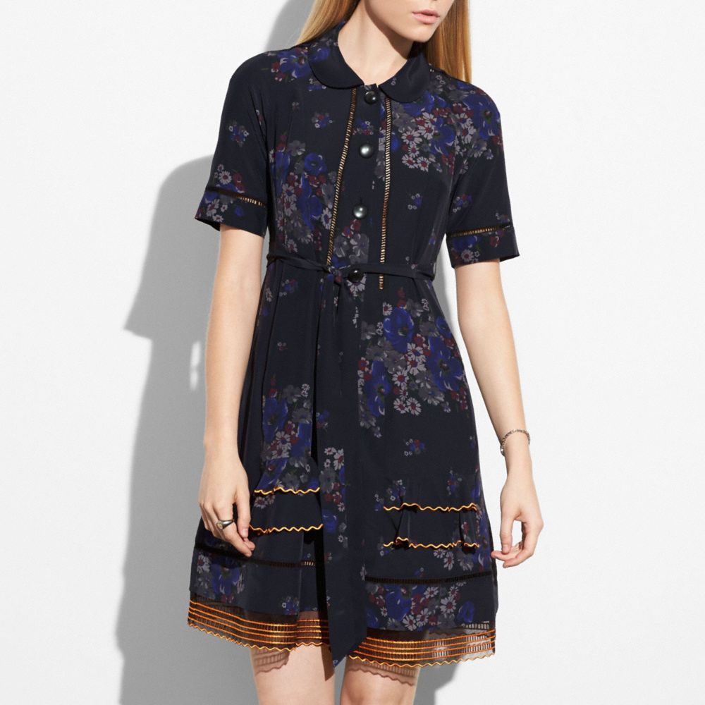 COACH®,Raglan Pieced Dress,,Scale View