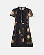COACH®,LACEWORK DRESS,Mixed Material,Black,Front View