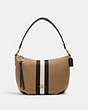 COACH®,SMALL SKYLAR HOBO WITH VARSITY STRIPE,n/a,Medium,Gold/Taupe/Black,Front View