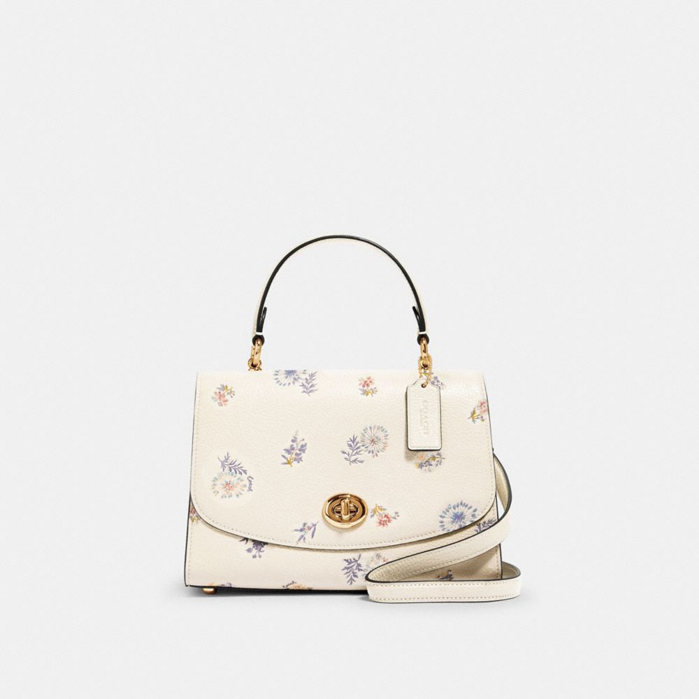 COACH®,Tilly Top Handle With Dandelion Floral Print,,Front View