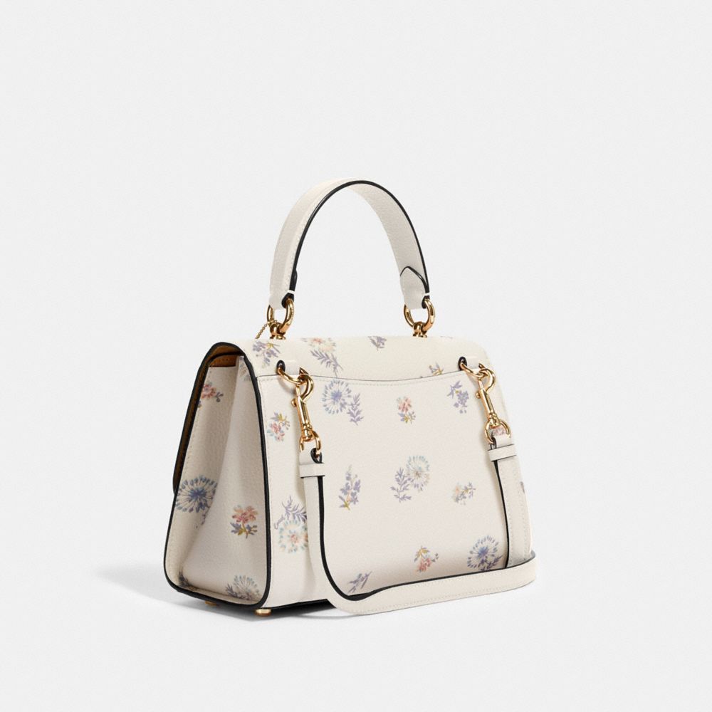 COACH®,Tilly Top Handle With Dandelion Floral Print,,Angle View