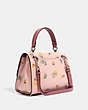 COACH®,TILLY TOP HANDLE WITH DANDELION FLORAL PRINT,pvc,Silver/Blossom Green Multi,Angle View