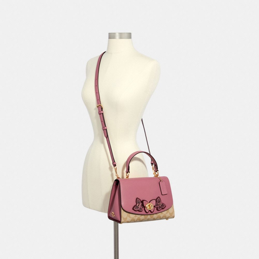 COACH Outlet Tilly Top Handle In Signature Canvas With Butterfly Applique