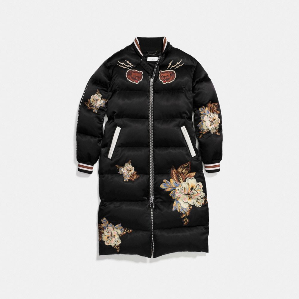 Oversized Eagle Souvenir Puffer Coat