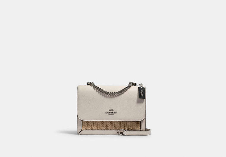 COACH®,KLARE CROSSBODY BAG,mixedmaterial,Silver/Chalk,Front View image number 0