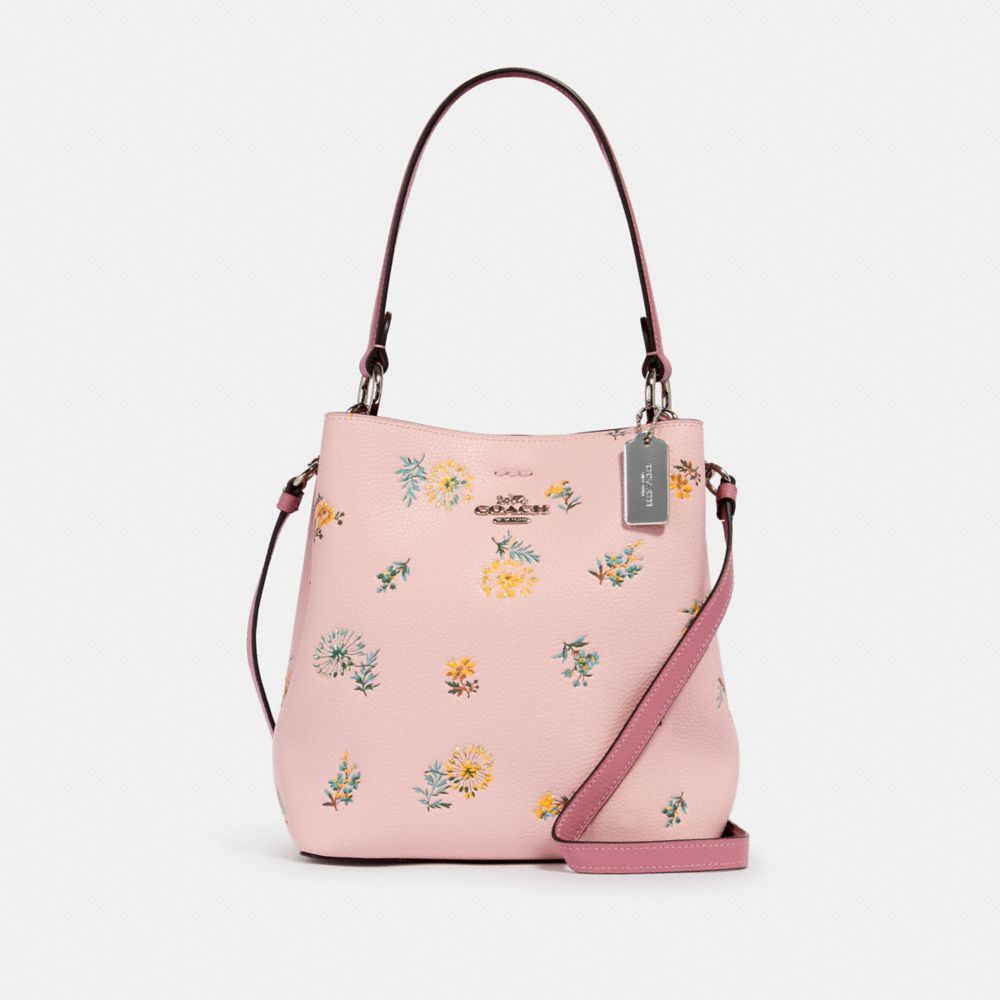 COACH 3-piece SET Tilly Top PINK Dandelion Floral Bag +Wallet +