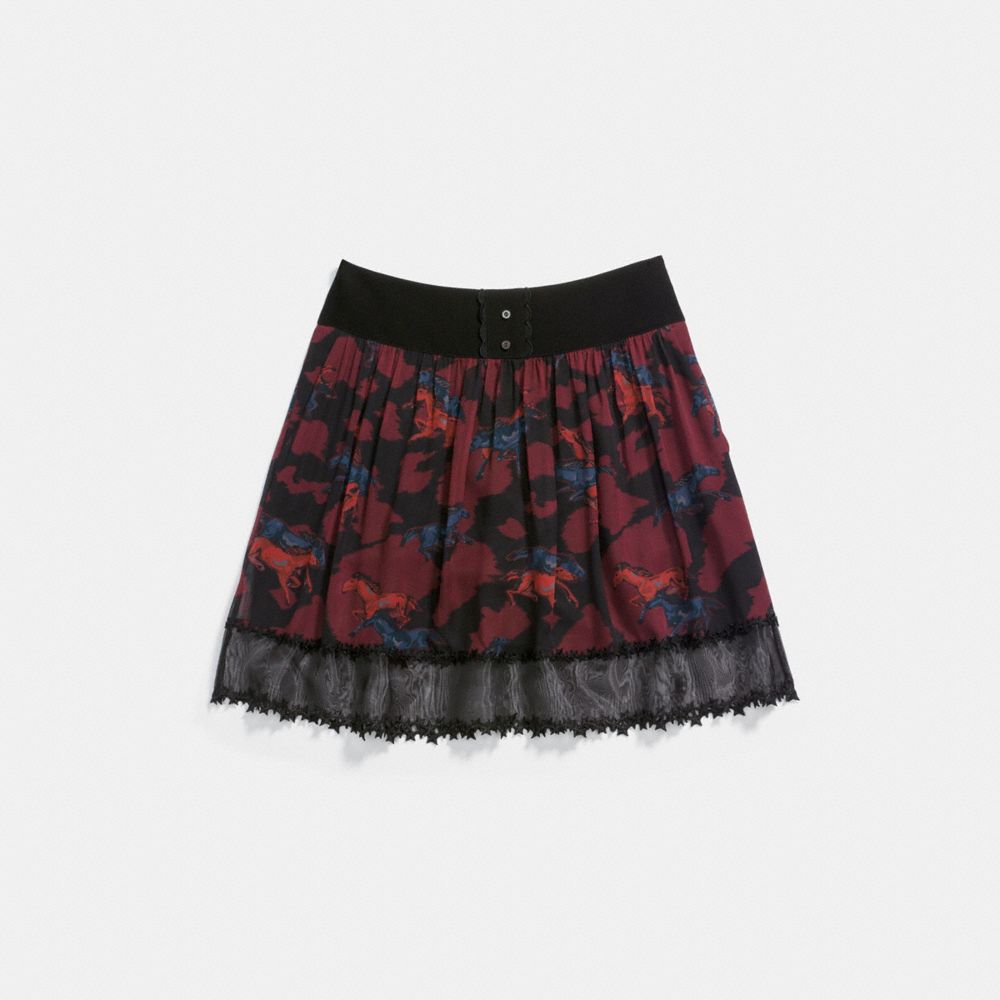 Jupe étagée à imprimé cheval
