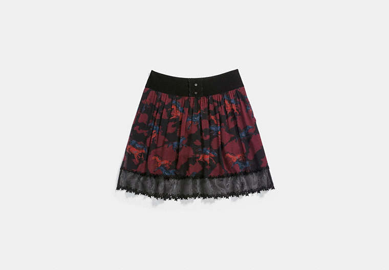Horse Print Tiered Skirt
