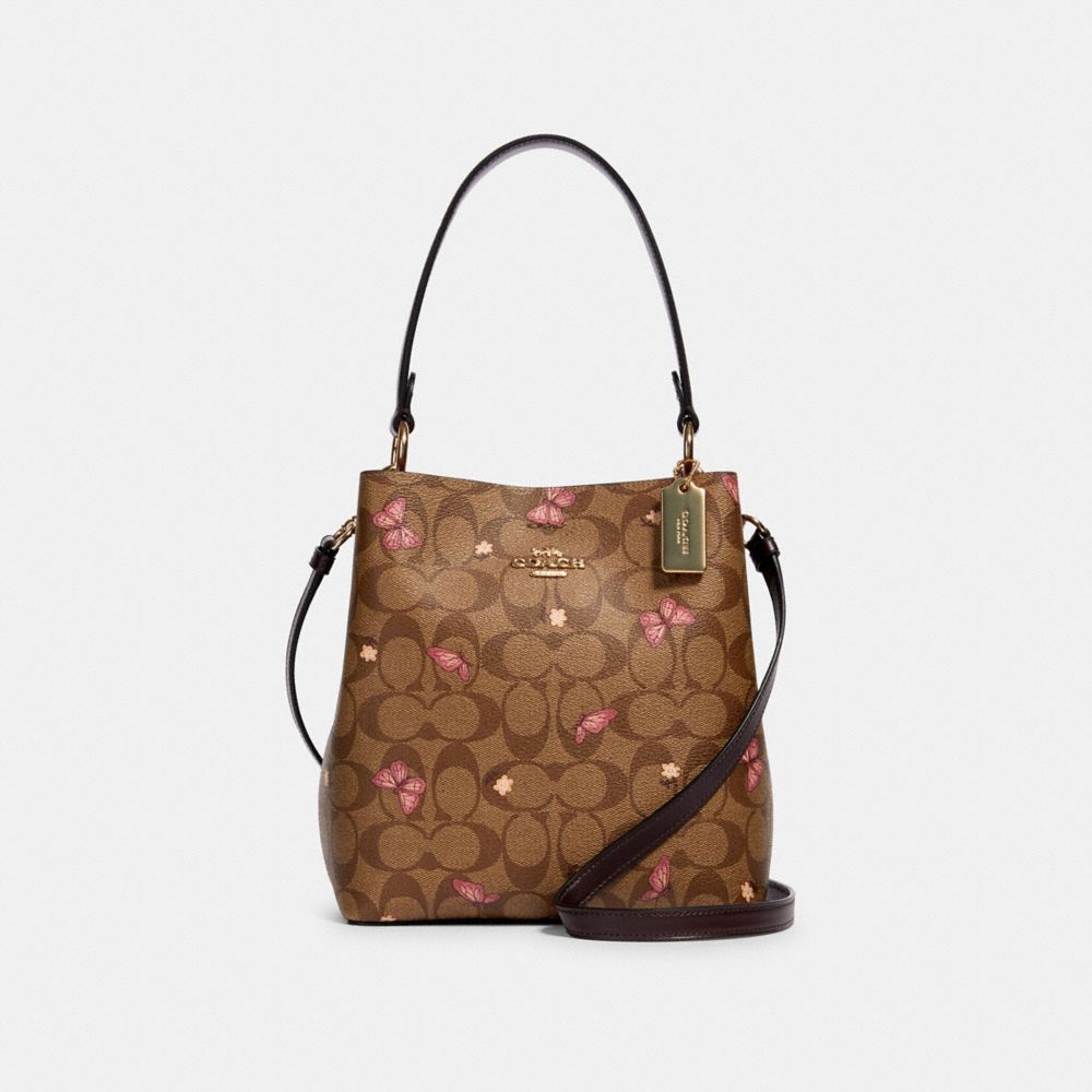 COACH Outlet Small Town Bucket Bag In Signature Canvas With Butterfly Print