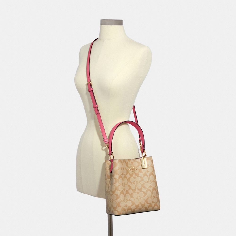 Original Coach 2312 Small Town Bucket Bag In Signature Coated Canvas  Monogram - Chalk