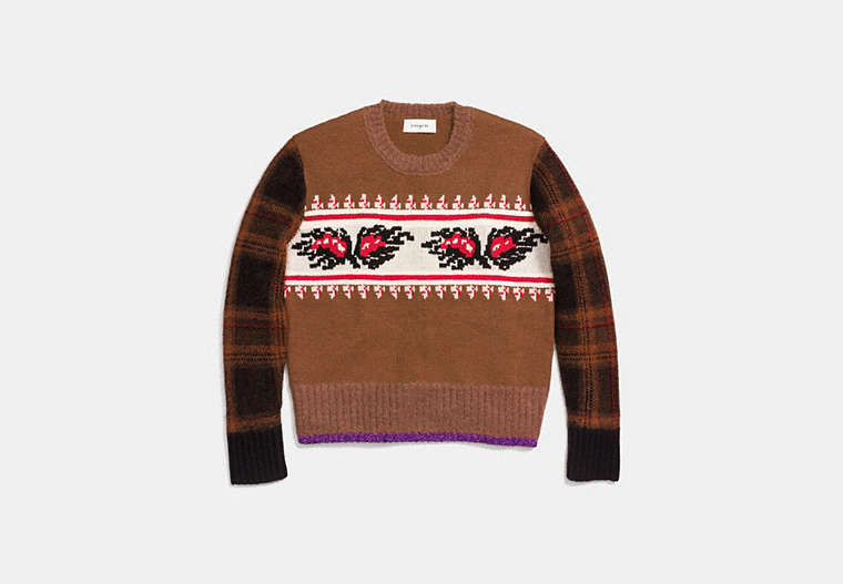 Leaf Plaid Sweater