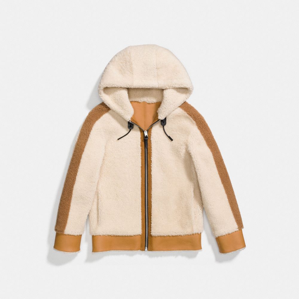 Shearling hoodie clearance