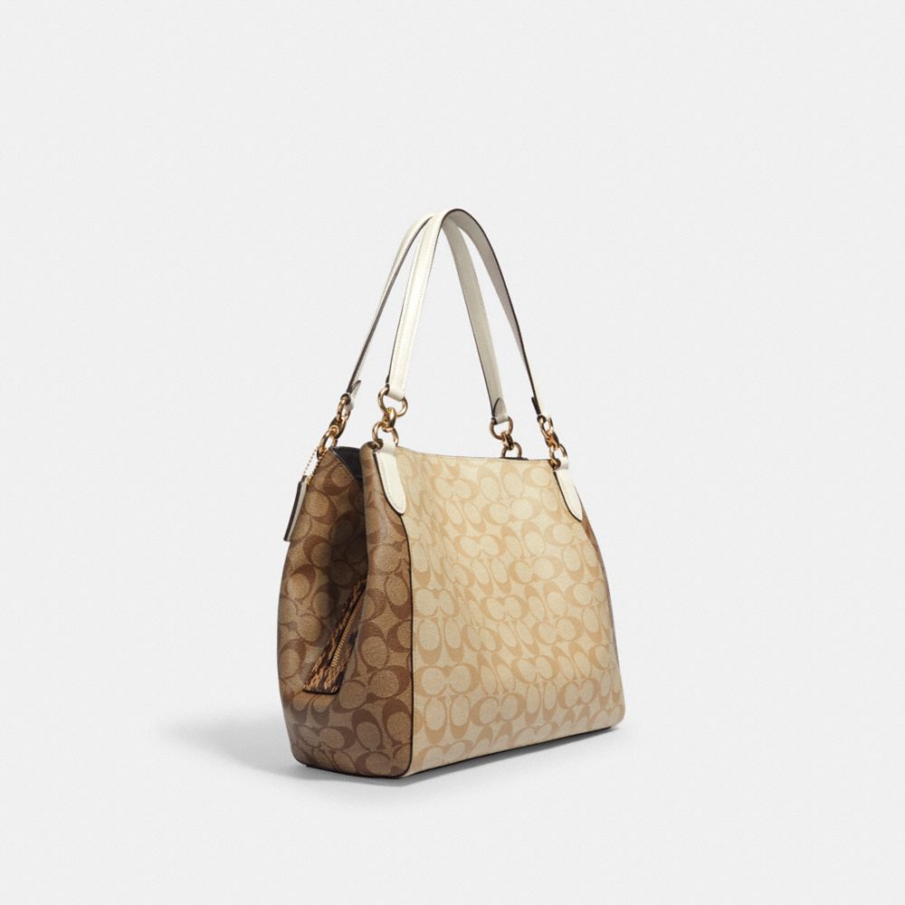 COACH Outlet Hallie Shoulder Bag In Signature Canvas