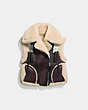 COACH®,WESTERN AVIATOR VEST,Shearling,PARCHMENT,Front View