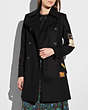 COACH®,MILITARY PATCH NAVAL COAT,wool,Black,Scale View