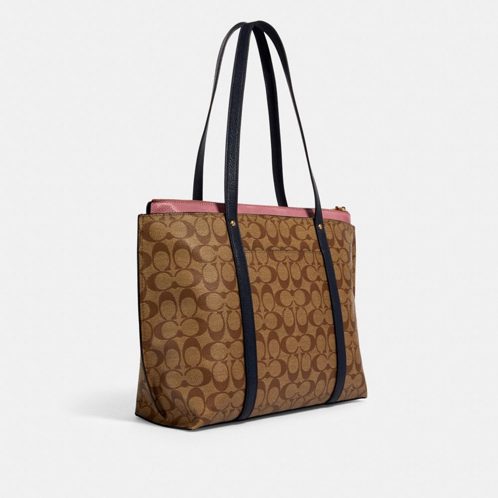 Coach coated canvas shop signature market tote