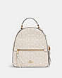 COACH®,JORDYN BACKPACK IN SIGNATURE LEATHER,Leather,Gold/Chalk,Front View