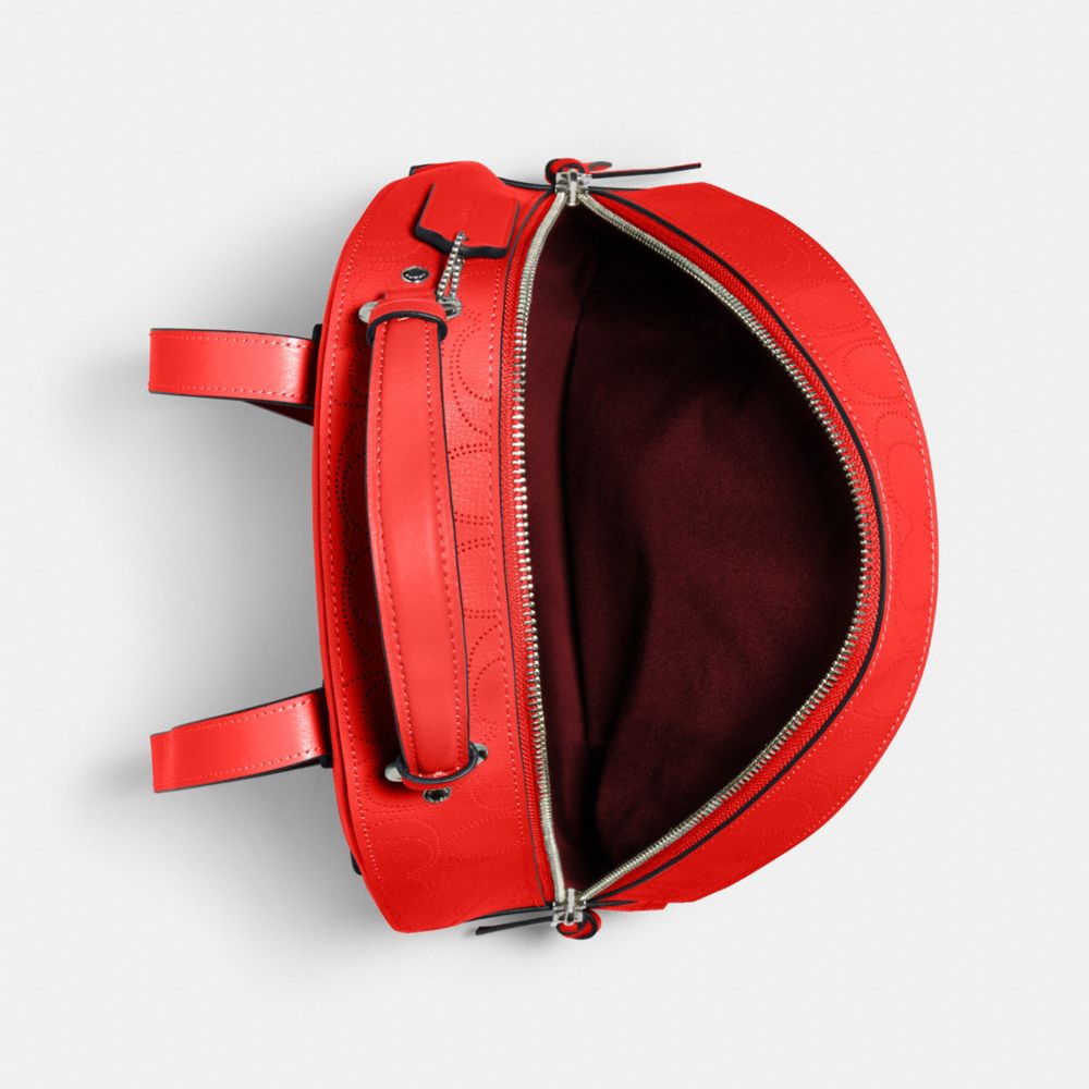 COACH®,Jordyn Backpack In Signature Leather,,Inside View,Top View