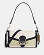 COACH®,JADE SHOULDER BAG IN COLORBLOCK,Leather,Silver/Chalk Pale Green Multi,Front View