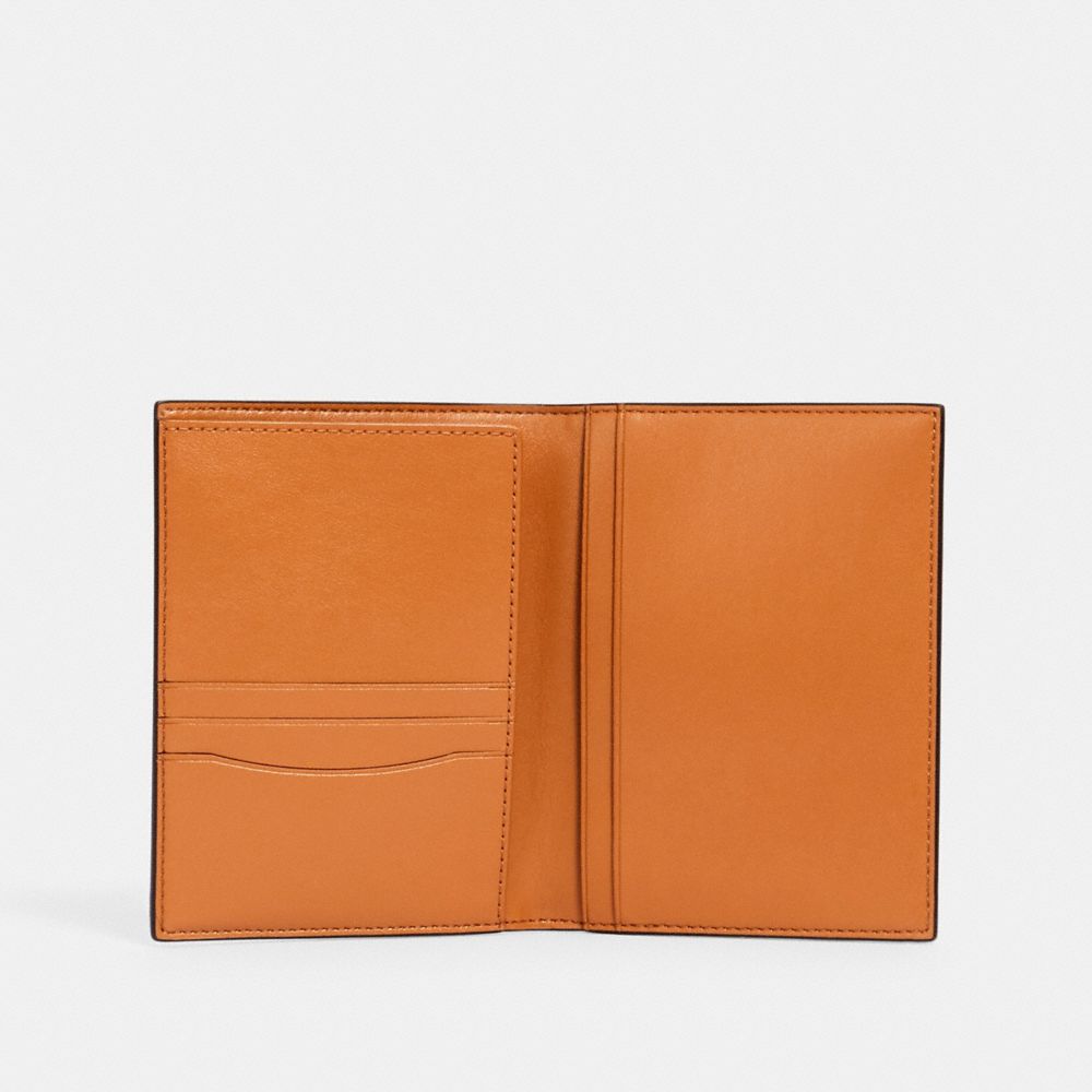 Passport Case With Orange Print