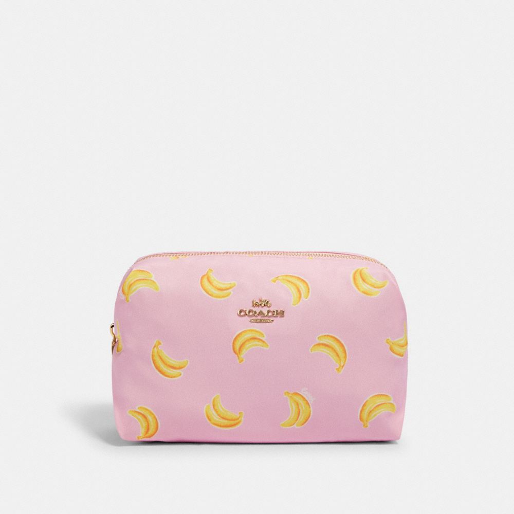 COACH® Outlet | Large Boxy Cosmetic Case With Banana Print