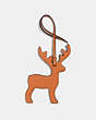 COACH®,DEER ORNAMENT,Leather,Gifting Orange,Front View