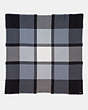 COACH®,OVERSIZED PLAID BLANKET SCARF,cashmere,Black,Front View