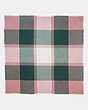 COACH®,OVERSIZED PLAID BLANKET SCARF,cashmere,Dusty Rose Multi,Front View