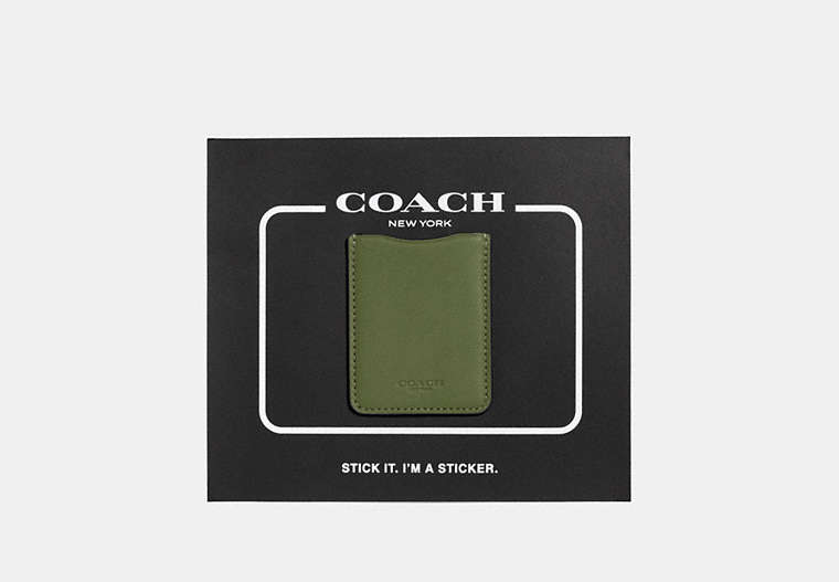 COACH®,PHONE POCKET STICKER,Leather,UTILITY,Front View