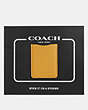 COACH®,PHONE POCKET STICKER,Leather,FLAX,Front View