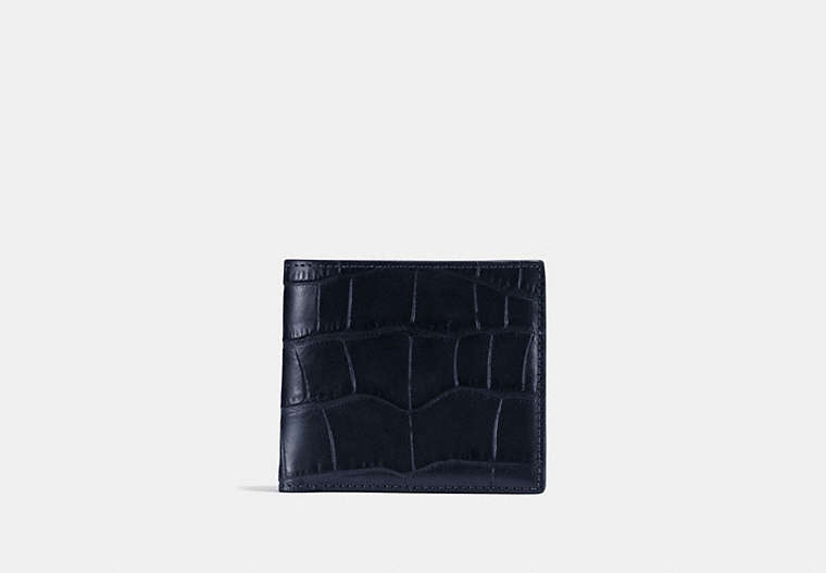 COACH®,DOUBLE BILLFOLD WALLET,Leather,INK,Front View