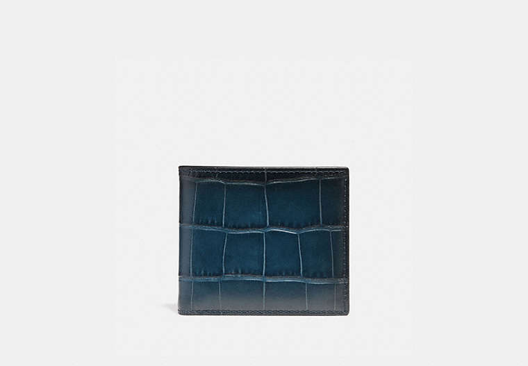 COACH®,DOUBLE BILLFOLD WALLET,Leather,MINERAL,Front View