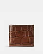 COACH®,DOUBLE BILLFOLD WALLET,Leather,Saddle,Front View