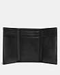 COACH®,TRIFOLD WALLET,Smooth Leather,Black,Inside View,Top View
