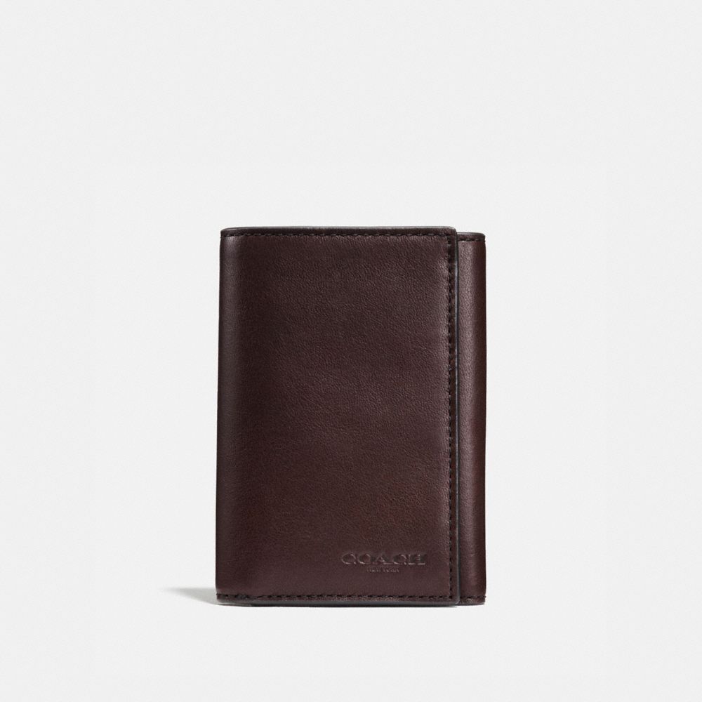 COACH®,Trifold Wallet,Calfskin Leather,Tri Fold,Logo,Casual,,Front View