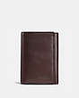 COACH®,TRIFOLD WALLET,Smooth Leather,Mahogany brown,Front View