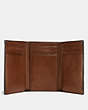 COACH®,TRIFOLD WALLET,Smooth Leather,Saddle,Inside View,Top View
