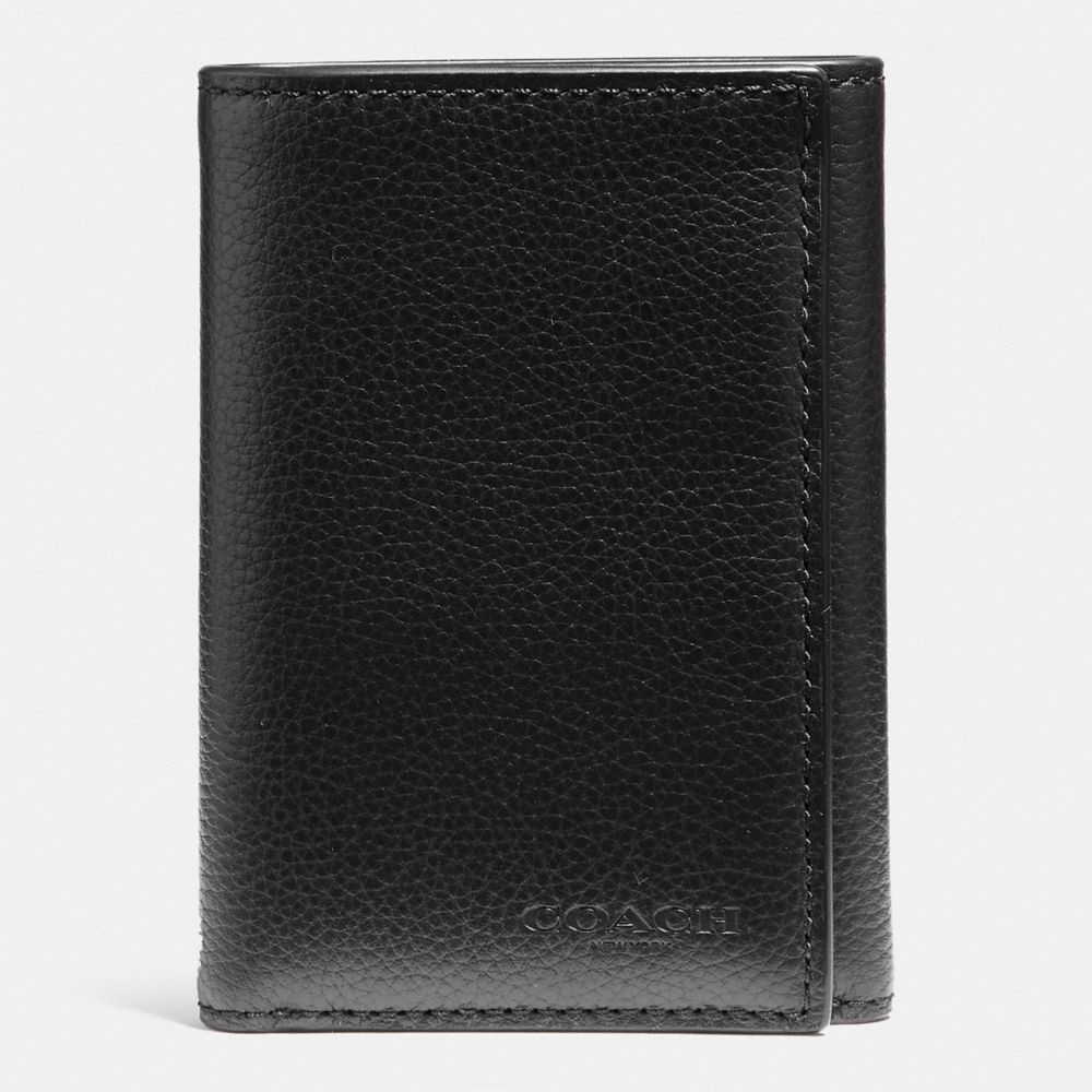 Coach Trifold Wallet - Men's Wallets - Black