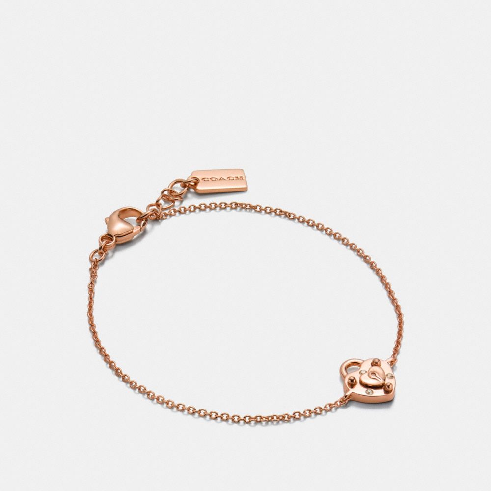 Bracelet Coeur Cadenas Mini Demi Fin