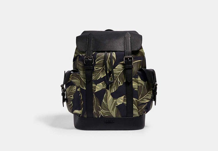 Hudson Backpack With Banana Leaves Print