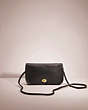 COACH®,VINTAGE DINKY CROSSBODY 9,Leather,Mini,Brass/Black,Front View