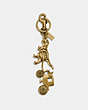 COACH®,REXY AND CARRIAGE BAG CHARM,Metal,Gold/Gold,Front View