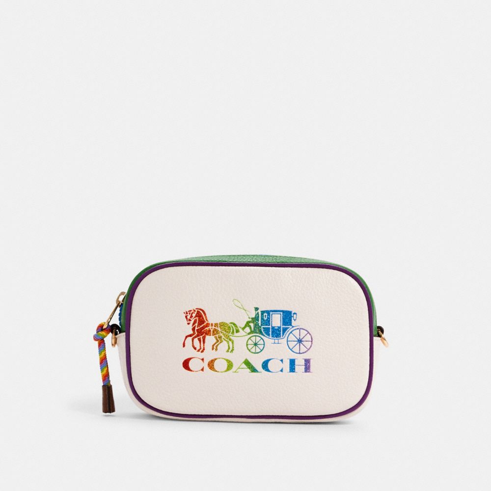 Jes Convertible Belt Bag With Rainbow Horse And Carriage