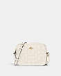 COACH®,MINI CAMERA BAG IN SIGNATURE LEATHER,Gold/Chalk,Front View