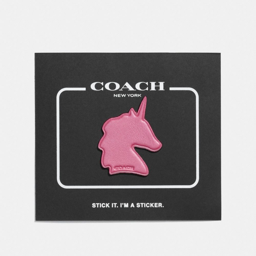 COACH®,UNI STICKER,Leather,Multicolor,Front View image number 0