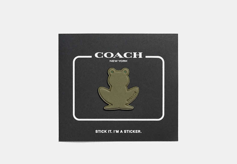 COACH®,FROGGY STICKER,Leather,Multicolor,Front View image number 0
