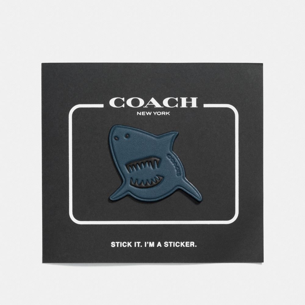 COACH®,SHARKY STICKER,Leather,Multicolor,Front View image number 0