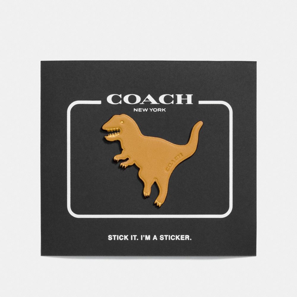 COACH®,REXY STICKER,Leather,Multicolor,Front View